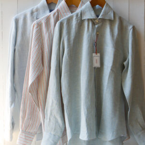 camicia uomo classica colletto francese lino colori vari Teresa Risi Milano
