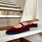 Friulane Mary Jane bordeaux e blu Duda Risi Milano