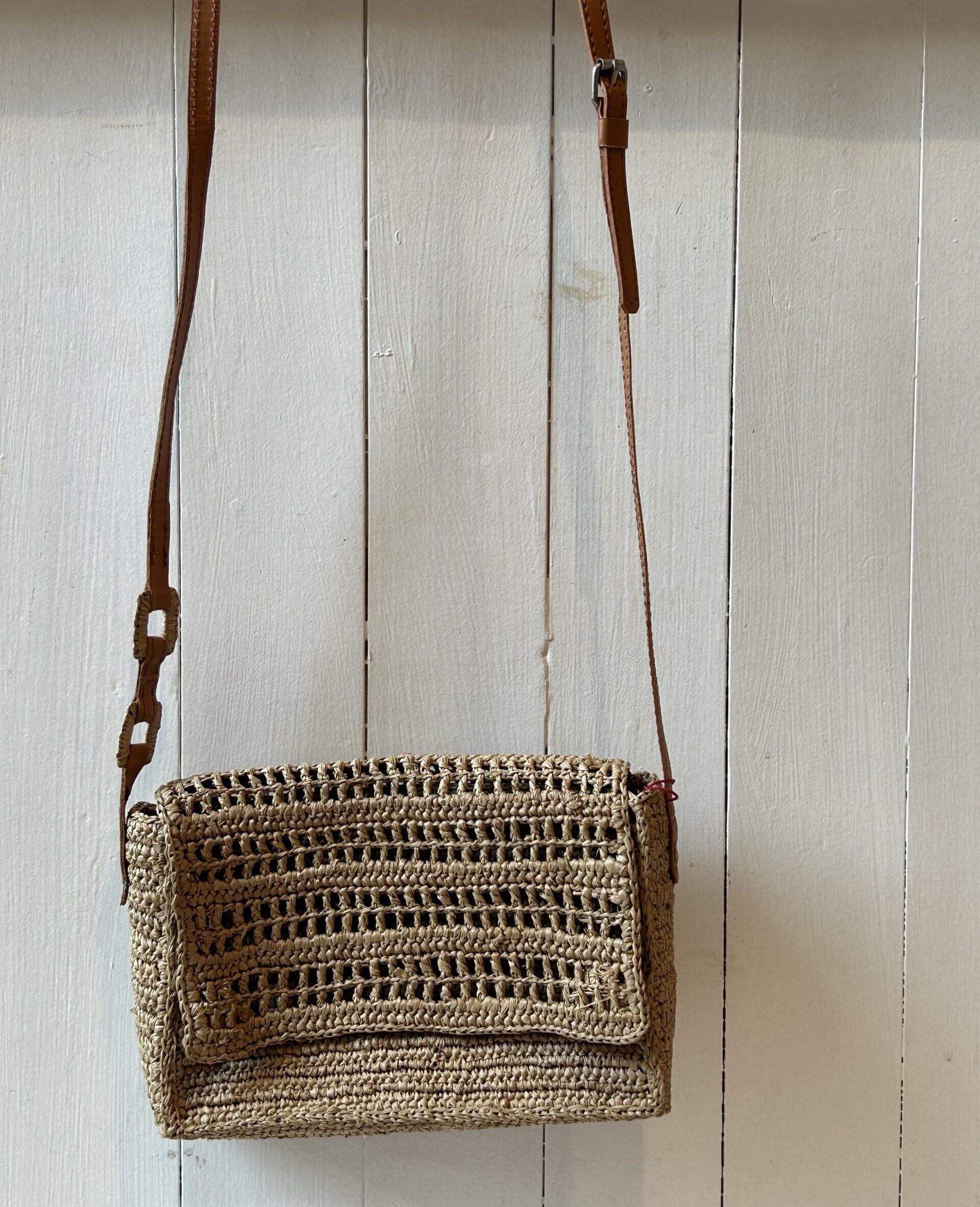 borsa di vimini a tracolla Heidi Risi Milano