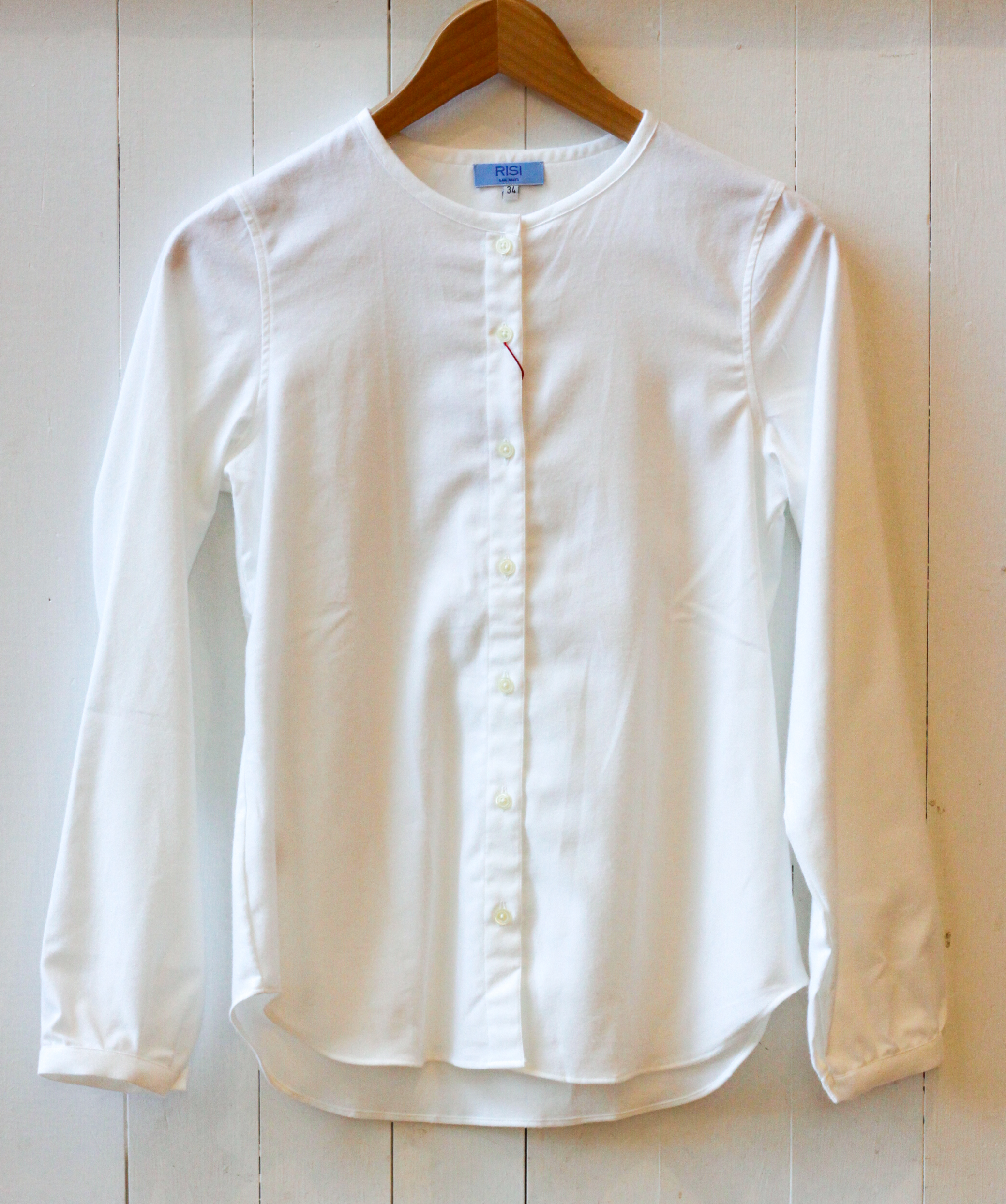 camicia da donna a girocollo varianti flanella Wanda Risi Milano
