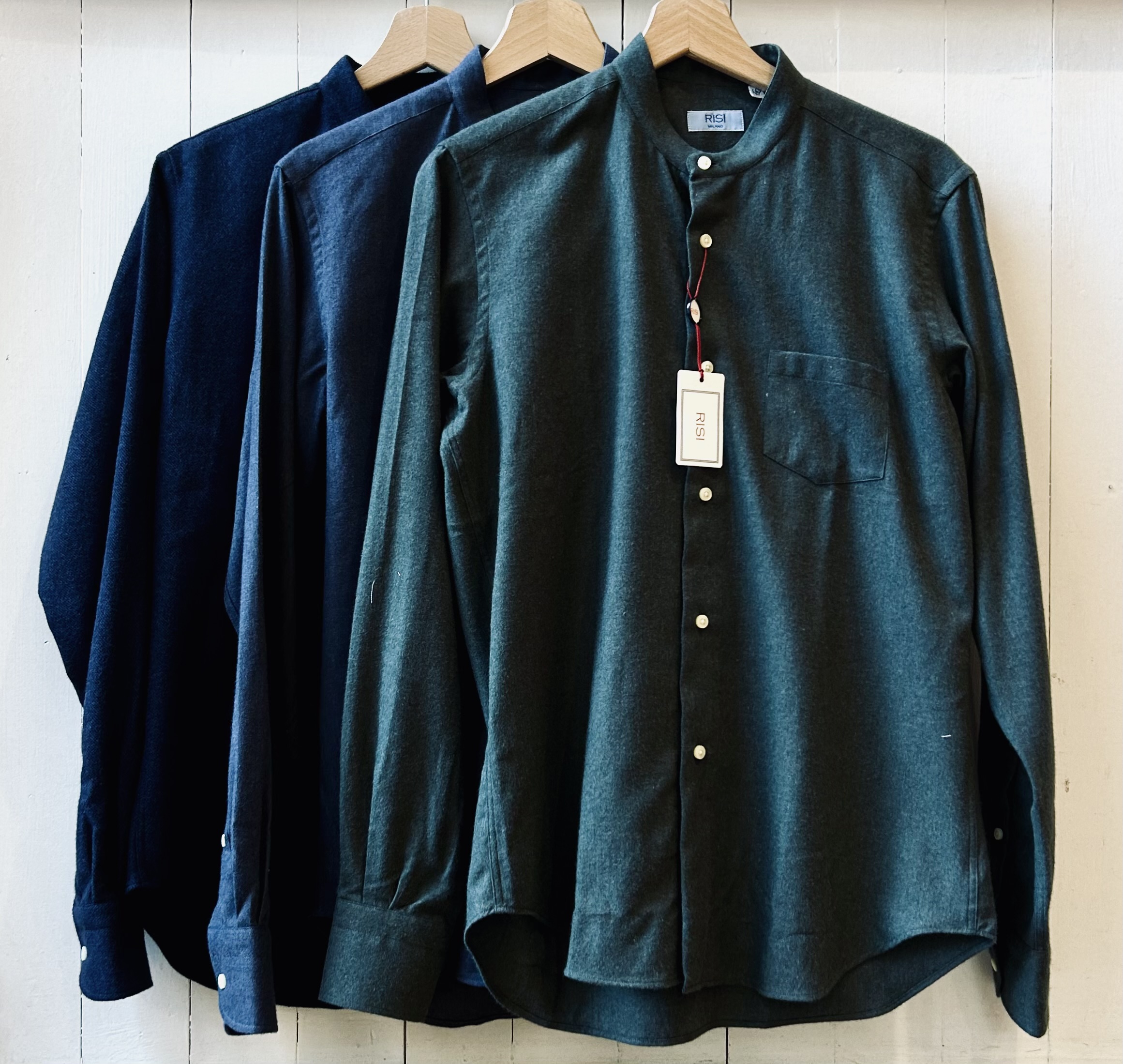 camicia da uomo con collo alla coreana Marta Risi Milano