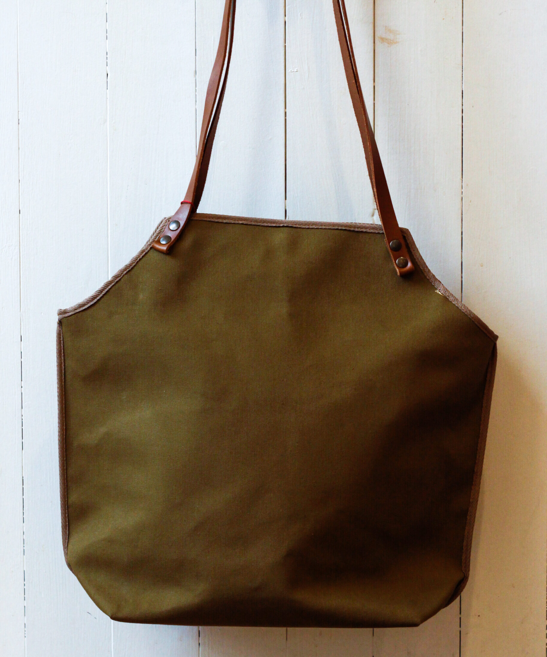 borsa shopper tela e cuoio Felicia Risi Milano