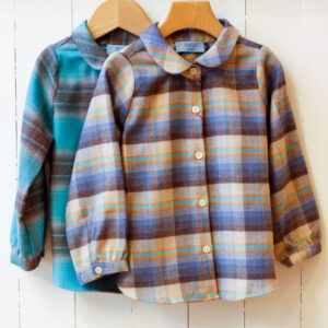 camicia bambina colletto tondo flanella Rossella Risi Milano