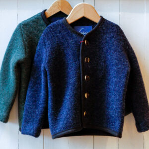 Sarner da bambini classico in lana blu e verde Gunther Risi Milano