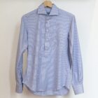 camicia uomo collo francese abbottonatura a polo 5 bottoni Lucia Risi Milano