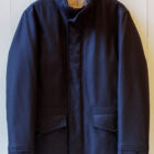 Giaccone da uomo lana tecnica Loro Piana blu RISI Milano