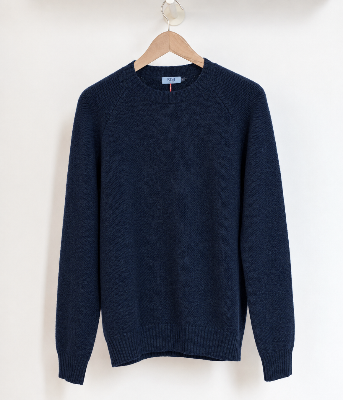 maglione girocollo da uomo pura lana lavorazione nido d'ape modello Eugenio RISI Milano