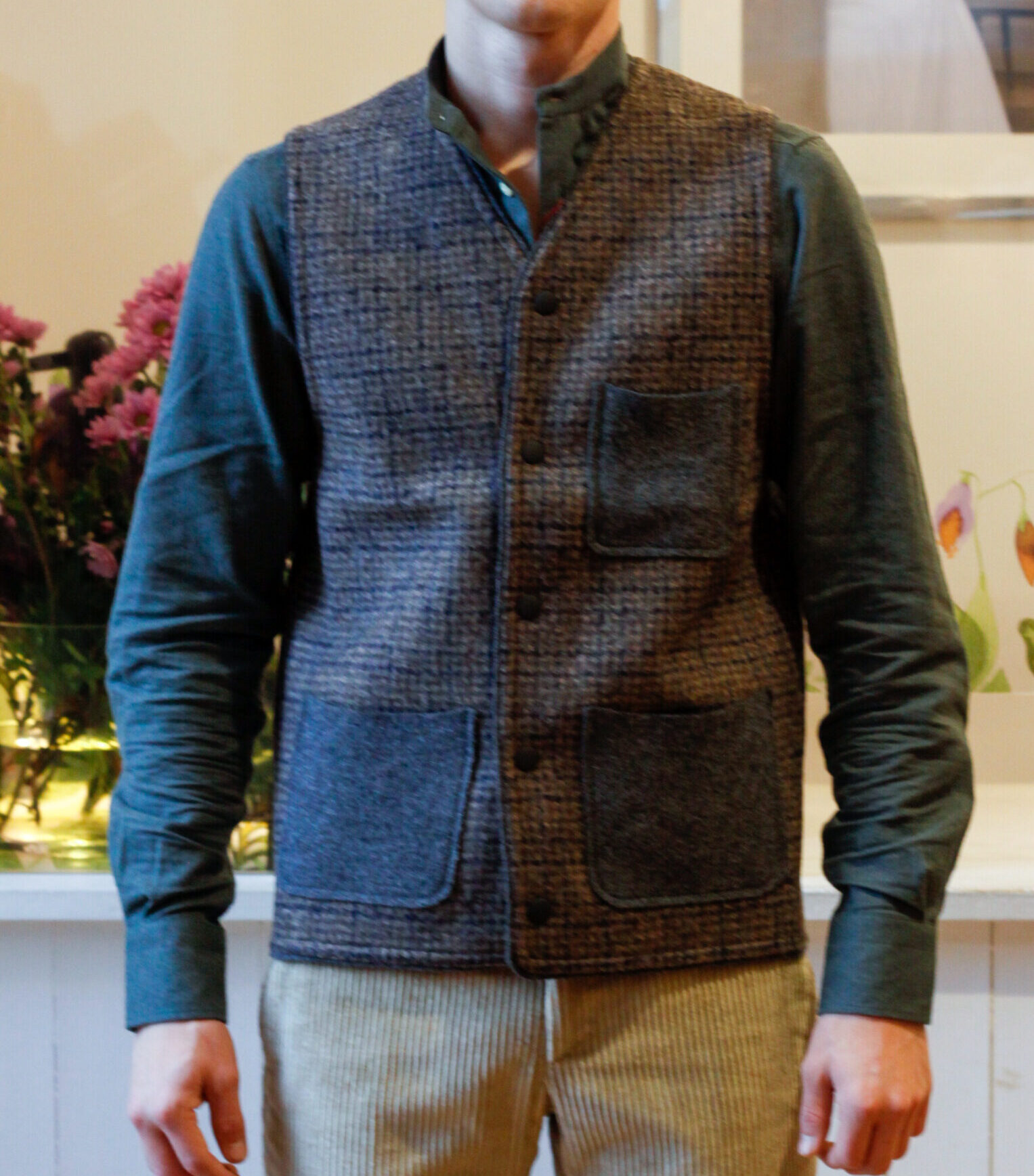 Gilet in lana cotta da uomo modello Enzo RISI Milano