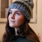 cappellino in lana lavorato a maglia grossa modello Ilario RISI Milano