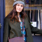 cappellino in lana lavorato a maglia grossa modello Ilario RISI Milano