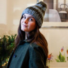 cappellino in lana lavorato a maglia grossa modello Ilario RISI Milano