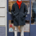 Cappotto classico da uomo loden in lana modello Carluccio cappellino in lana e cashmere modello Italo e sciarpa lana e cashmere Vera RISI Milano