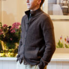 Cardigan da uomo in lana e cashmere con bottoni modello Gerardo RISI Milano