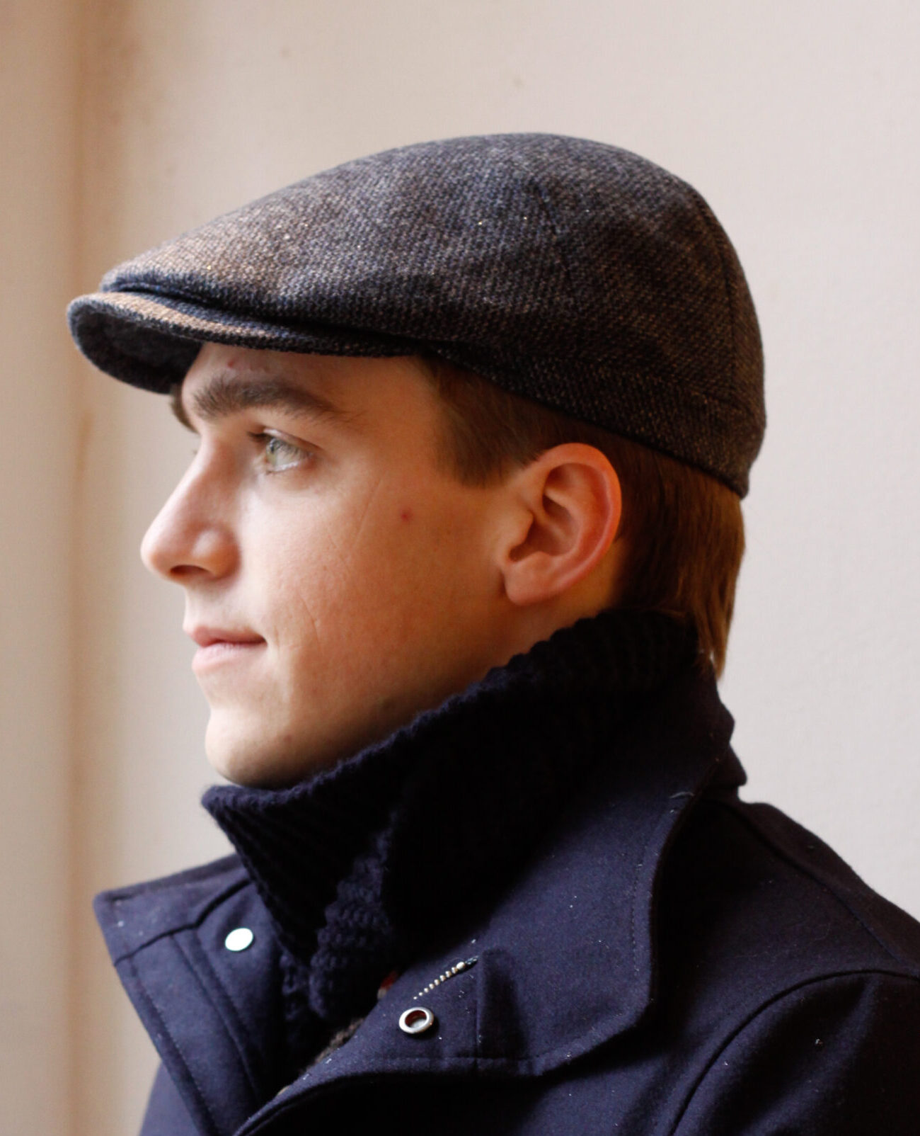 Giacca field jacket pesante invernale uomo lana modello Tullio e coppola in tweed di lana modello Micol RISI Milano