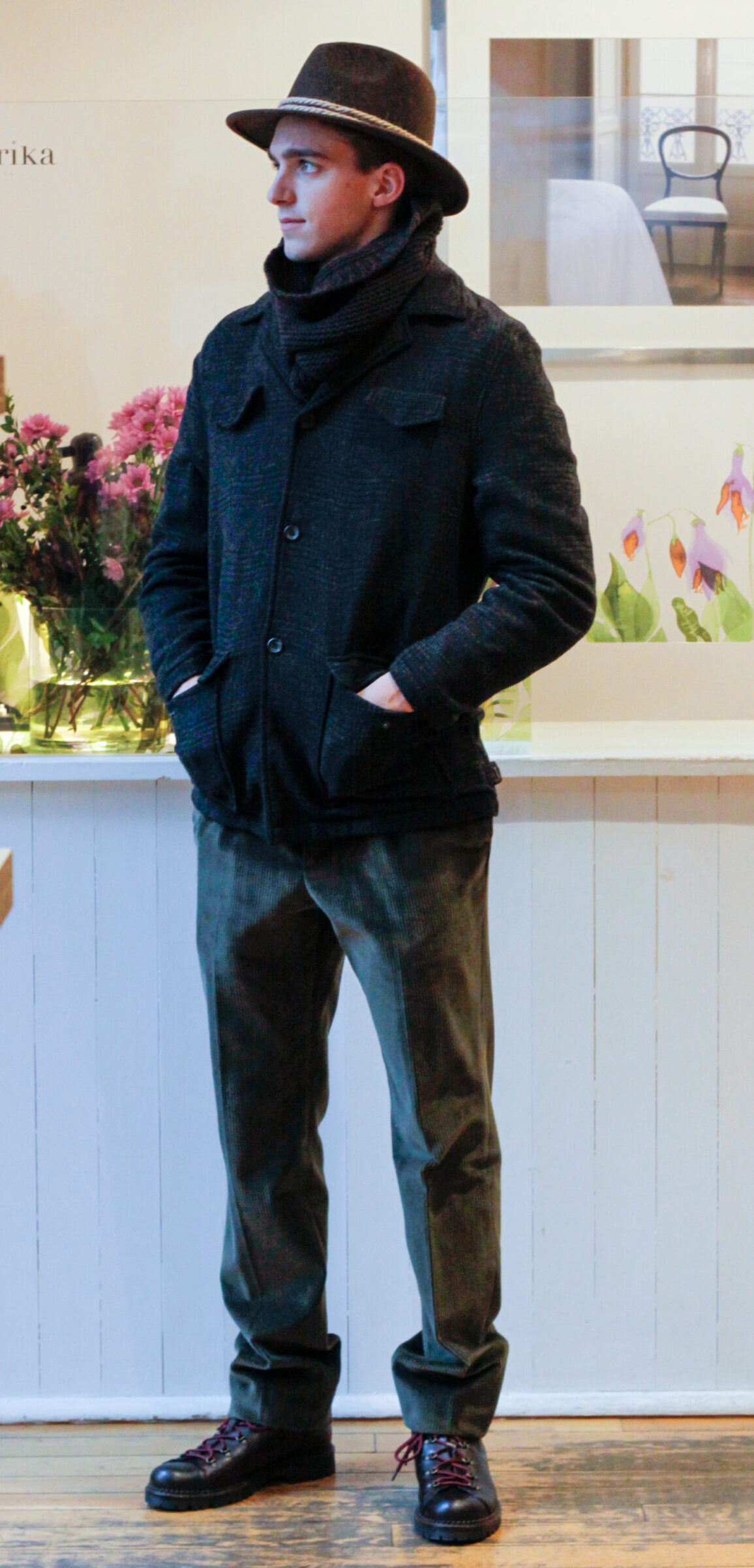 Field Jacket pesate da uomo modello Dante pantaloni da uomo invernali con pinces modello Gianni RISI Milano