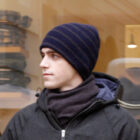 Giubbotto imbottito adulti modello Giacomo e cappellino in lana e cashmere modello Stefano RISI Milano