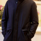 Giaccone da uomo lana tecnica Loro Piana blu RISI Milano