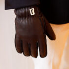 Guanti da sci in pelle interno agnello modello Lorenzo marchio Restelli RISI Milano