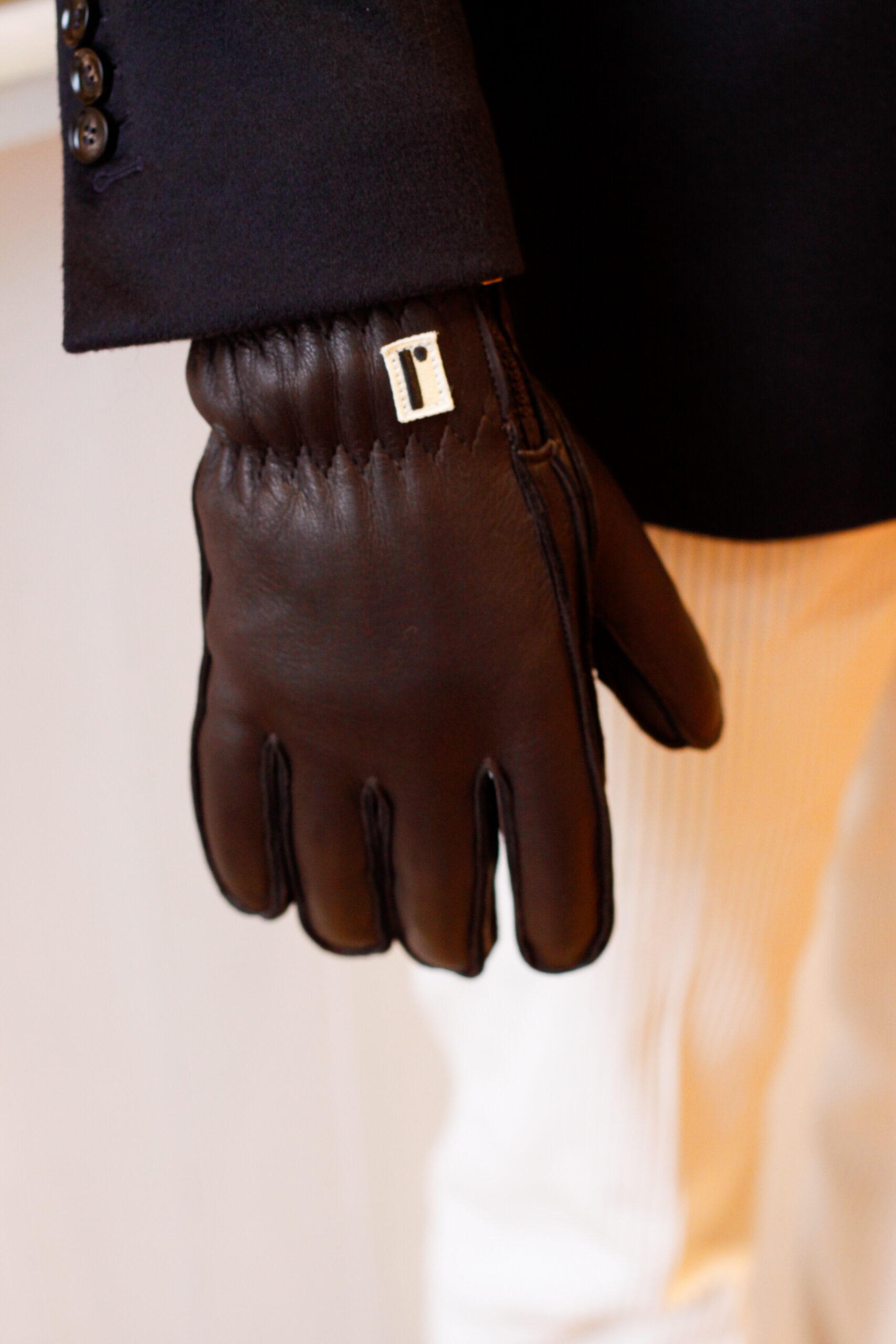 Guanti da sci in pelle interno agnello modello Lorenzo marchio Restelli RISI Milano