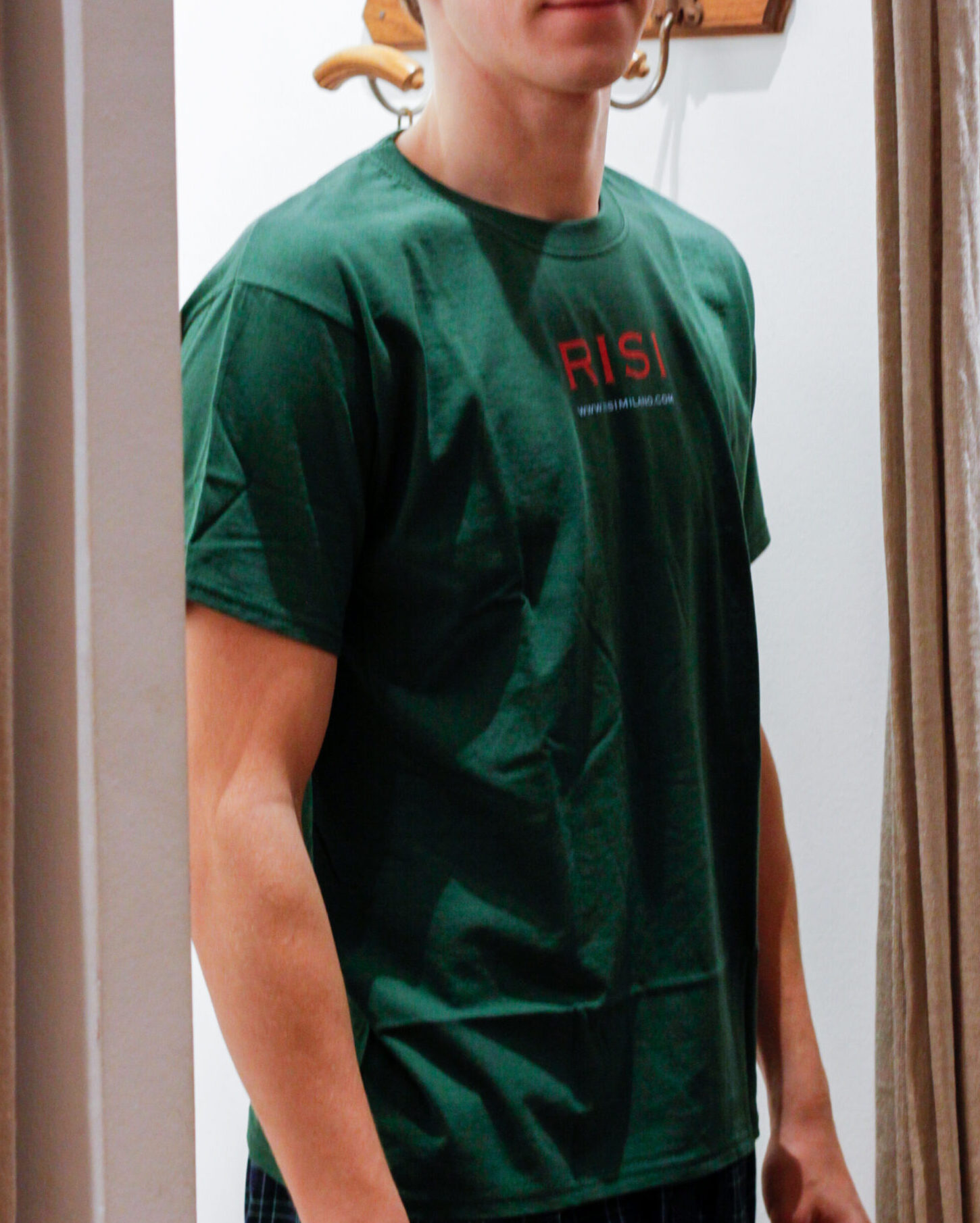 maglietta cotone manica corta unisex logo RISI t-shirt modello Alessandra RISI Milano