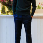 Pantaloni da uomo invernali con pinces modello Gianni Maglione a collo alto in lana e cashmere pullover Sergio RISI Milano