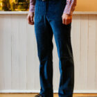 Pantaloni da uomo senza pinces invernali taglio dritto modello Carlo RISI Milano