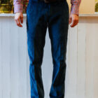 Pantaloni da uomo senza pinces invernali taglio dritto modello Carlo RISI Milano