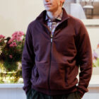 Felpa pesante da uomo aperta davanti con zip modello Rita RISI Milano