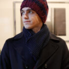 Peacot giacca da marinaio uomo cashmere e lana modello Federico cappello maglia di lana Ilario e sciarpa lana e cashmere Giuditta RISI Milano