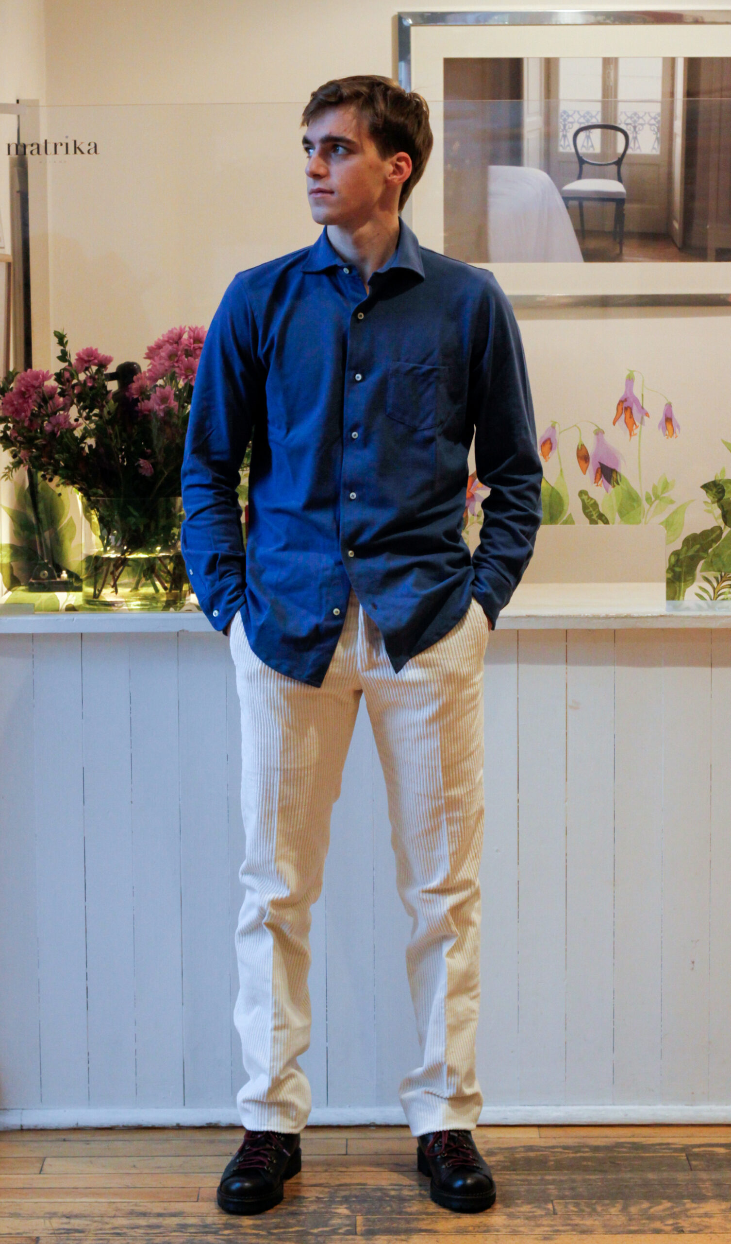 Polo da uomo con allacciatura a camicia modello Ines RISI Milano