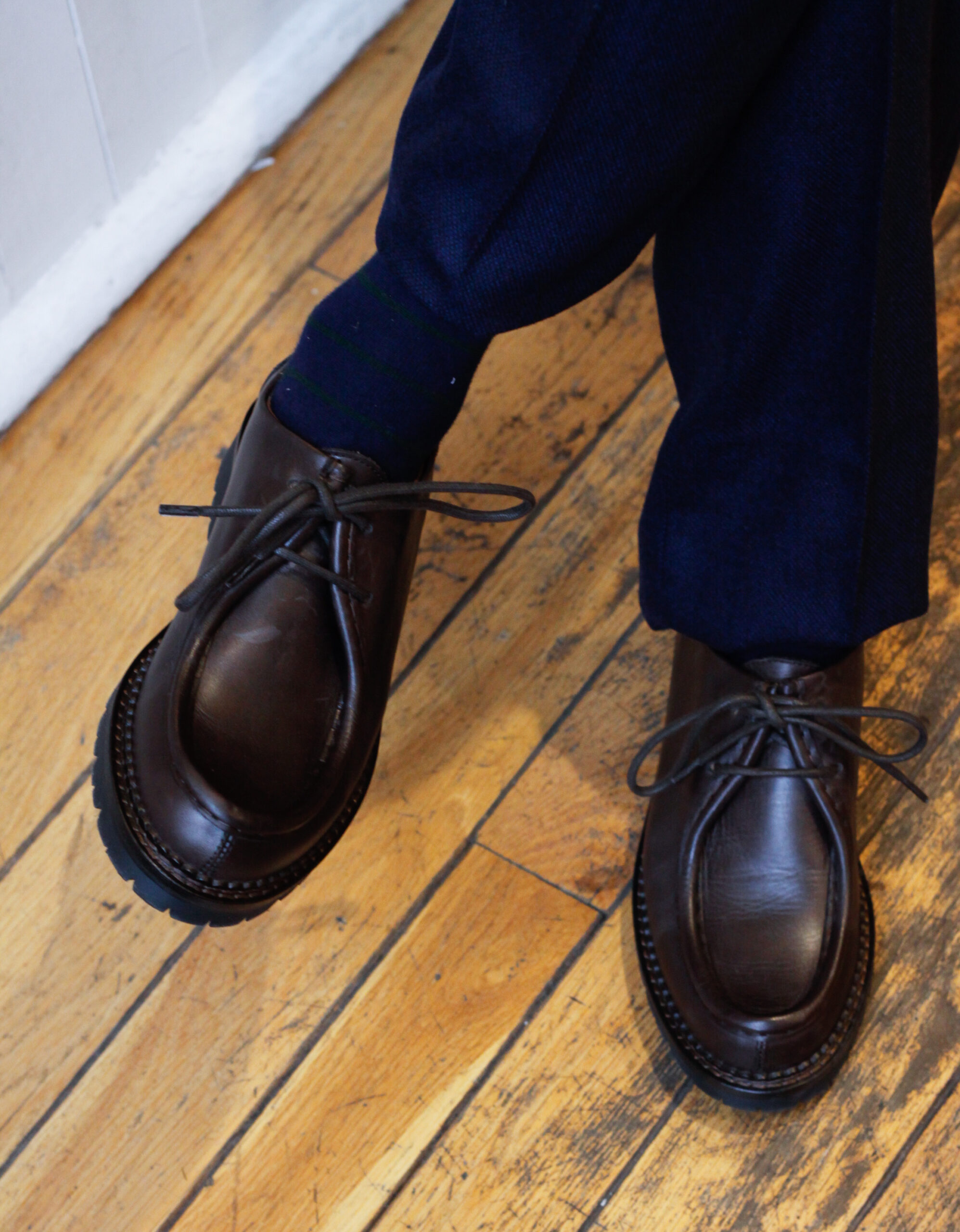 Scarpe da uomo stringate con carrarmato modello Berta RISI Milano