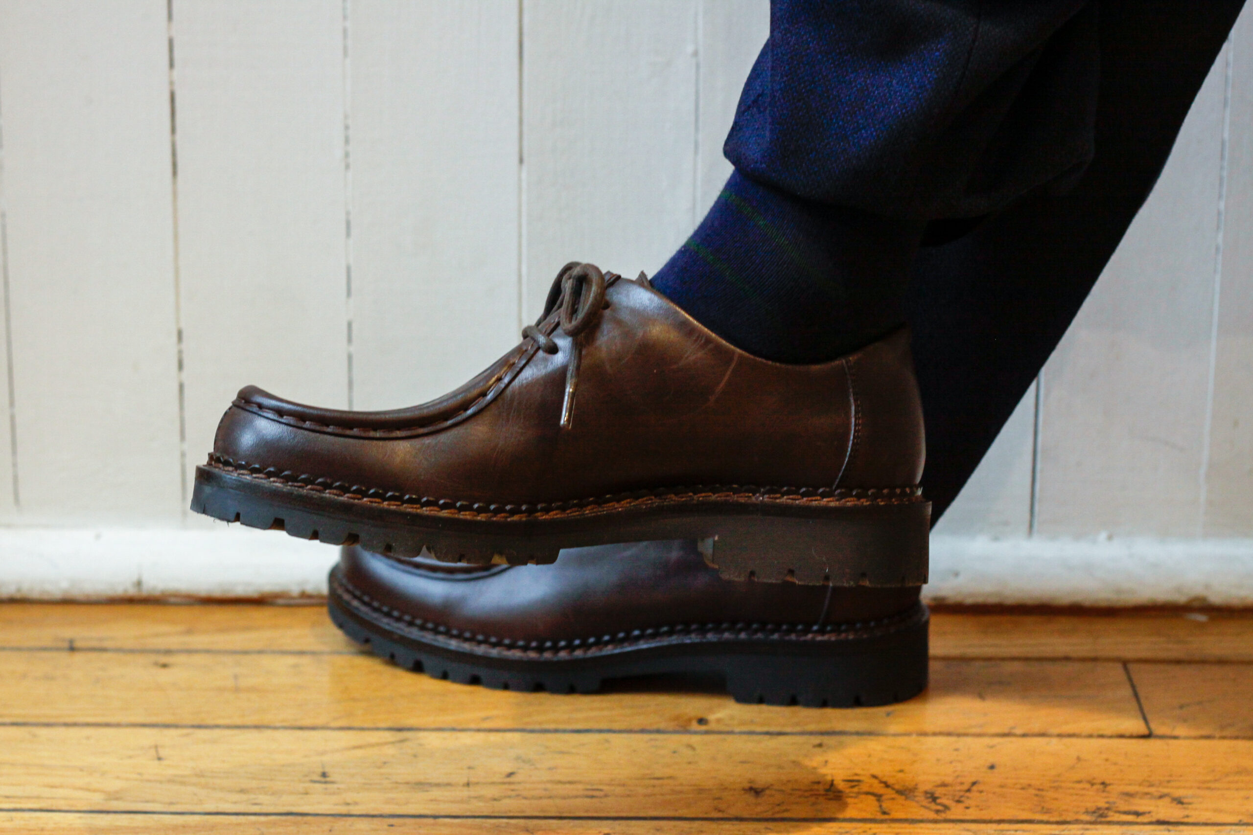 Scarpe da uomo stringate con carrarmato modello Berta RISI Milano