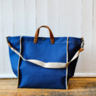 Borsa in cotone e cuoio a mano e a tracolla Deanna