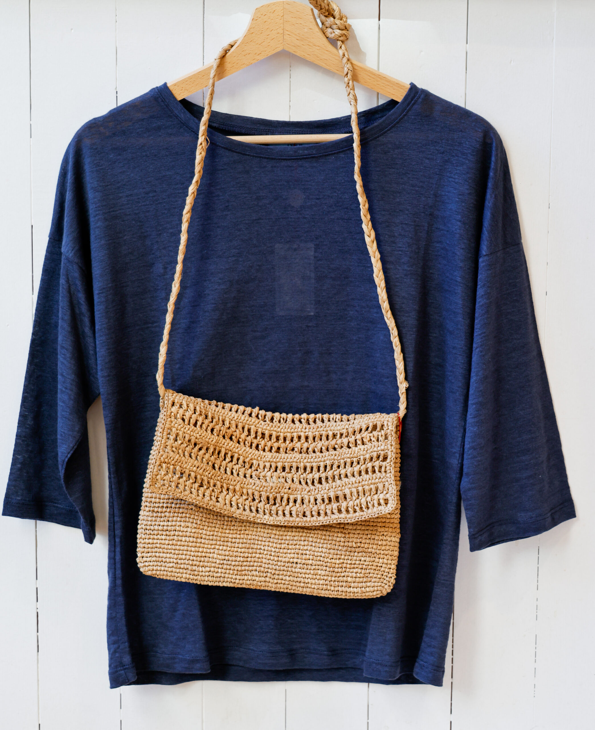 borsa a tracolla vimini piccola varianti modello Tina negozio RISI Milano