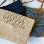 borsa a tracolla vimini piccola vari colori modello Alveola negozio RISI Milano