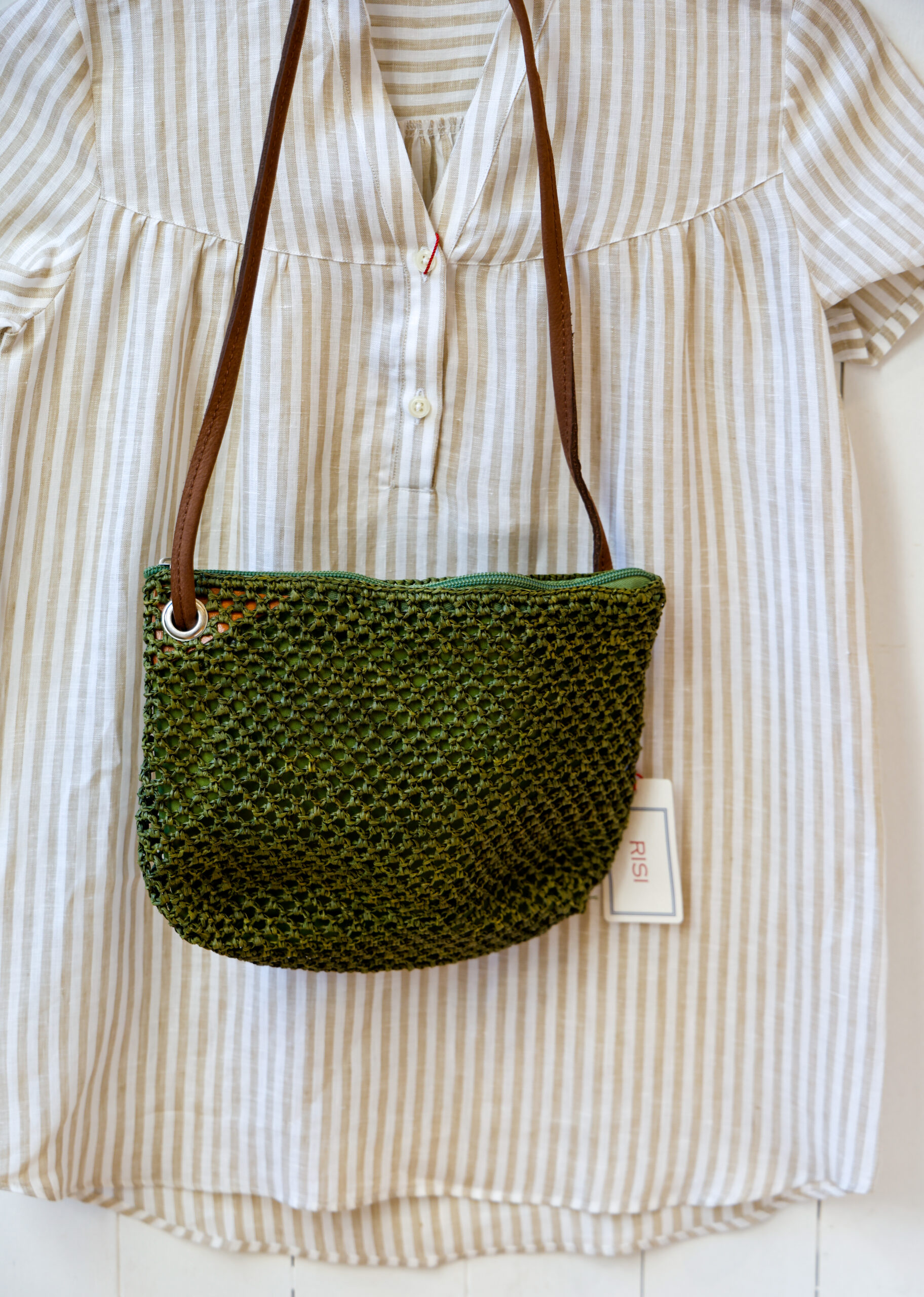 borsa a tracolla vimini piccola vari colori modello Chiara negozio RISI Milano