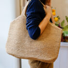 borsa in vimini grande mare modello Noemi negozio RISI Milano