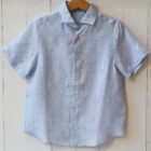 camicia bambini manica corta in lino modello Fiorenza negozio RISI Milano