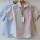 camicia bambini manica corta in lino modello Fiorenza negozio RISI Milano