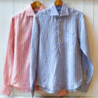 Camicia uomo collo francese abbottonatura a polo 5 bottoni modello Lucia RISI Milano