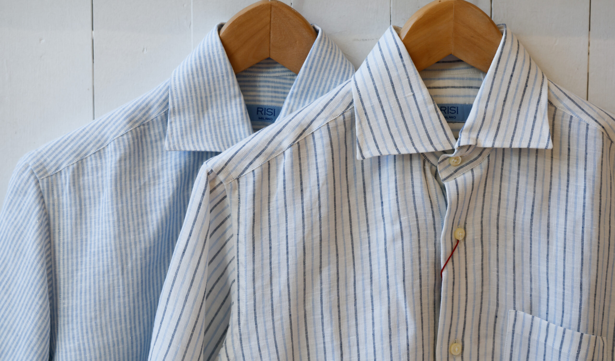 camicia da uomo a maniche corte in lino modello Clara RISI Milano