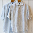 camicia da uomo a maniche corte in lino modello Clara RISI Milano