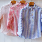 camicia da bambini con colletto alla coreana modello Manuela RISI Milano