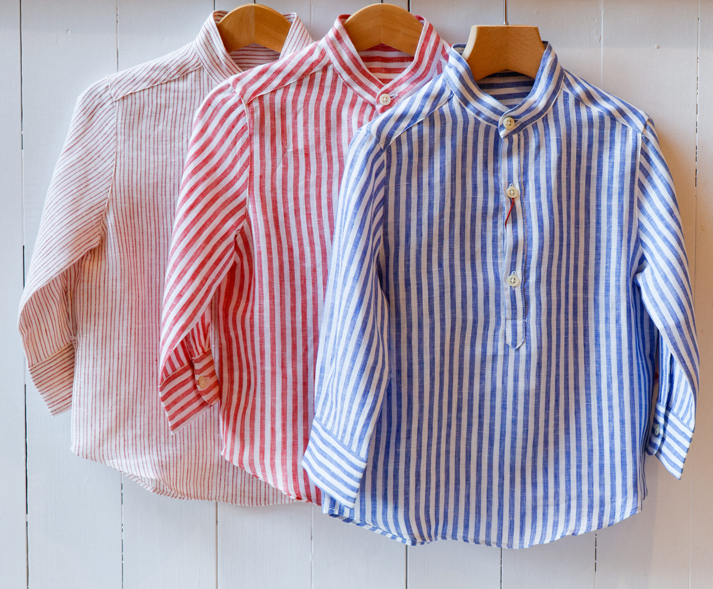 camicia da bambini con colletto alla coreana modello Manuela RISI Milano