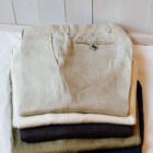 Pantaloni da uomo senza pinces taglio dritto modello Carlo RISI Milano