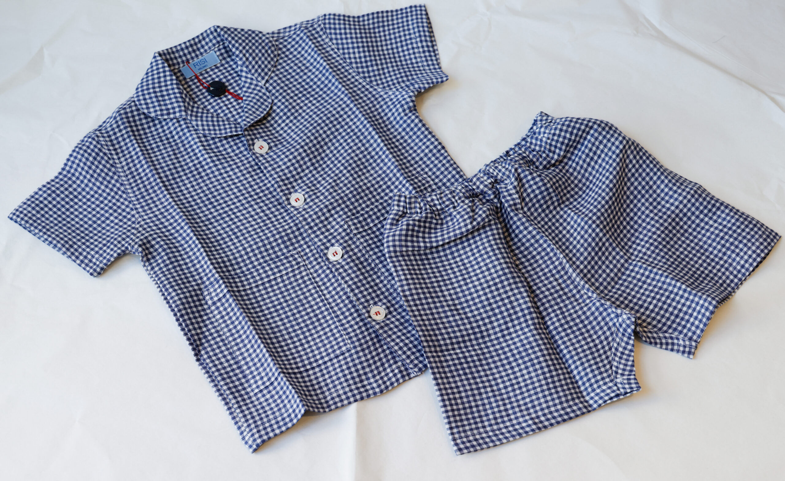 Pigiama corto di lino per bambini Cosimo da Risi a Milano.