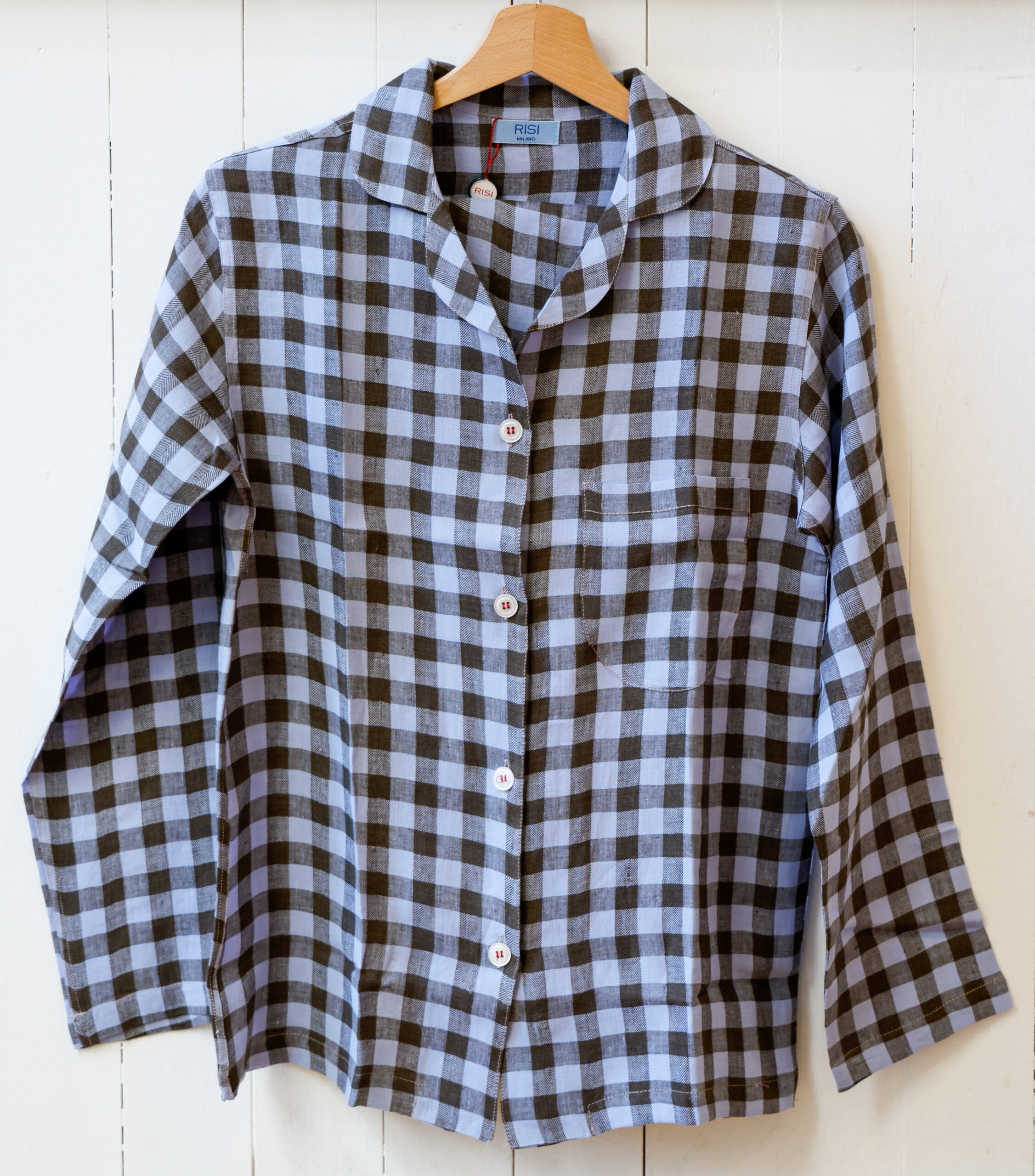 Pigiama da donna lungo in lino Gianvittorio Risi Milano.