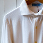 polo a manica lunga da uomo modello camicia in jersey e piquet modello Ines RISI Milano.