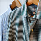 polo a manica lunga da uomo modello camicia in jersey e piquet modello Ines RISI Milano.