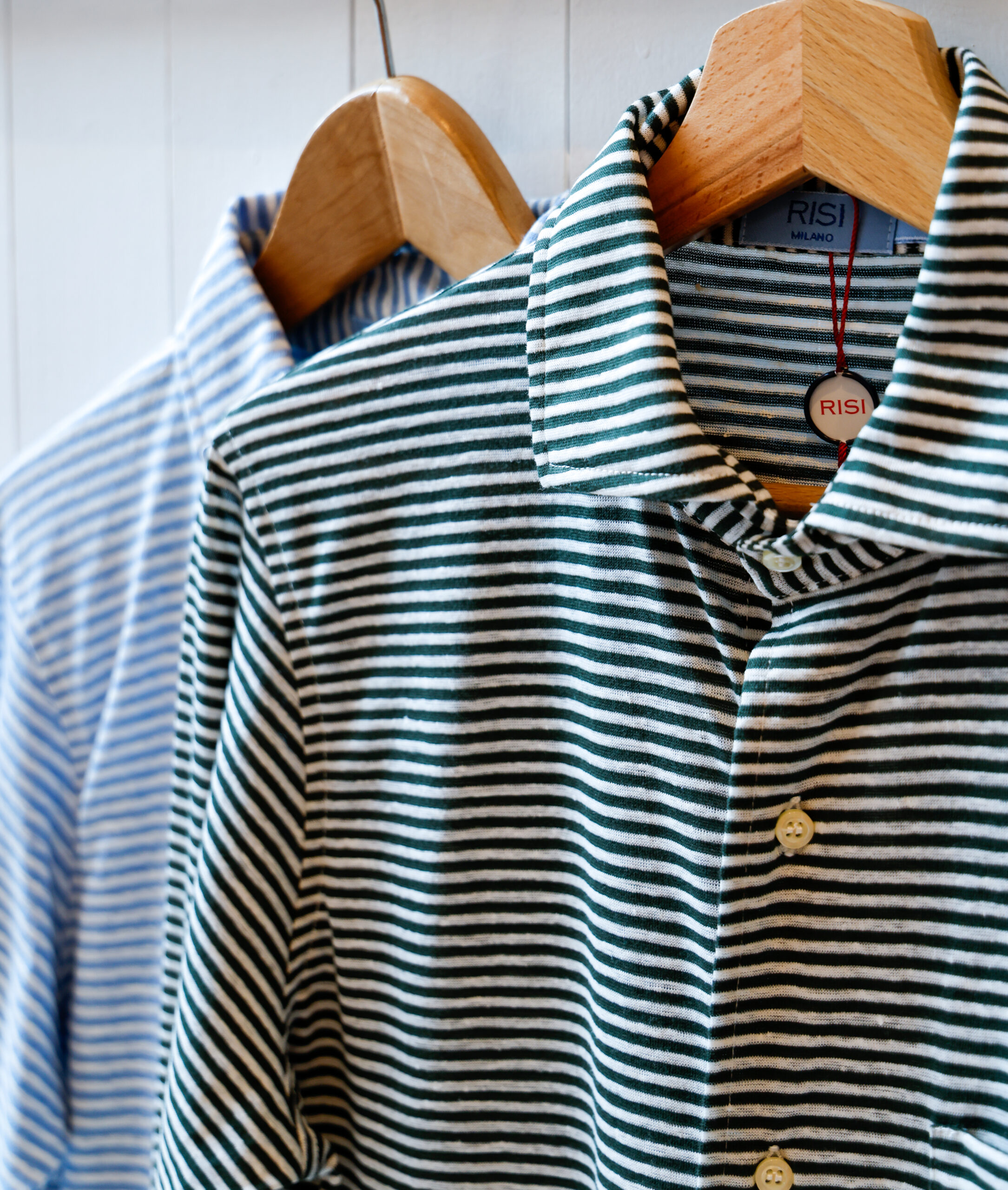 polo a manica lunga da uomo modello camicia in jersey e piquet modello Ines RISI Milano.